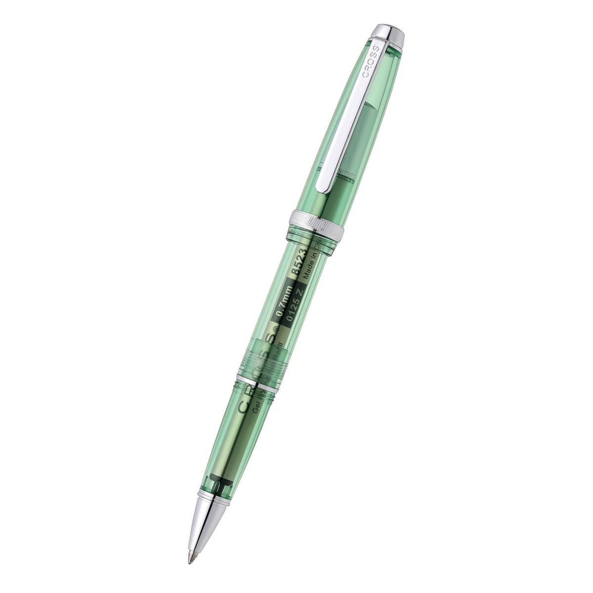 Lume Translucent Green Resin and Chrome-plated Appointments with Polished Stainless Steel Medium Nib Fountain Pen