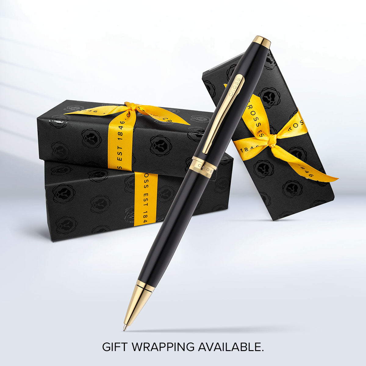 Foundry Glossy Black Lacquer with PVD Gold Appointments Ballpoint Pen