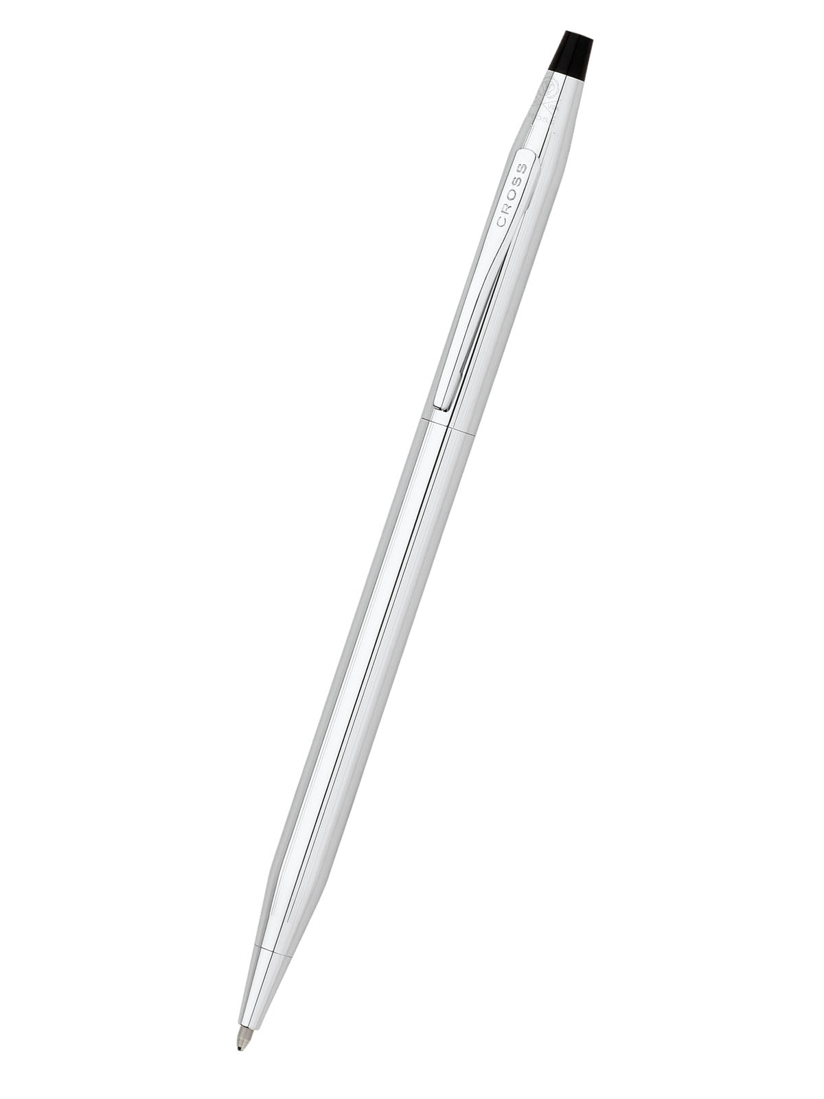 Classic Century Lustrous Chrome Ballpoint Pen with Mocha Magnetic Leather Single Pen Case Gift Set