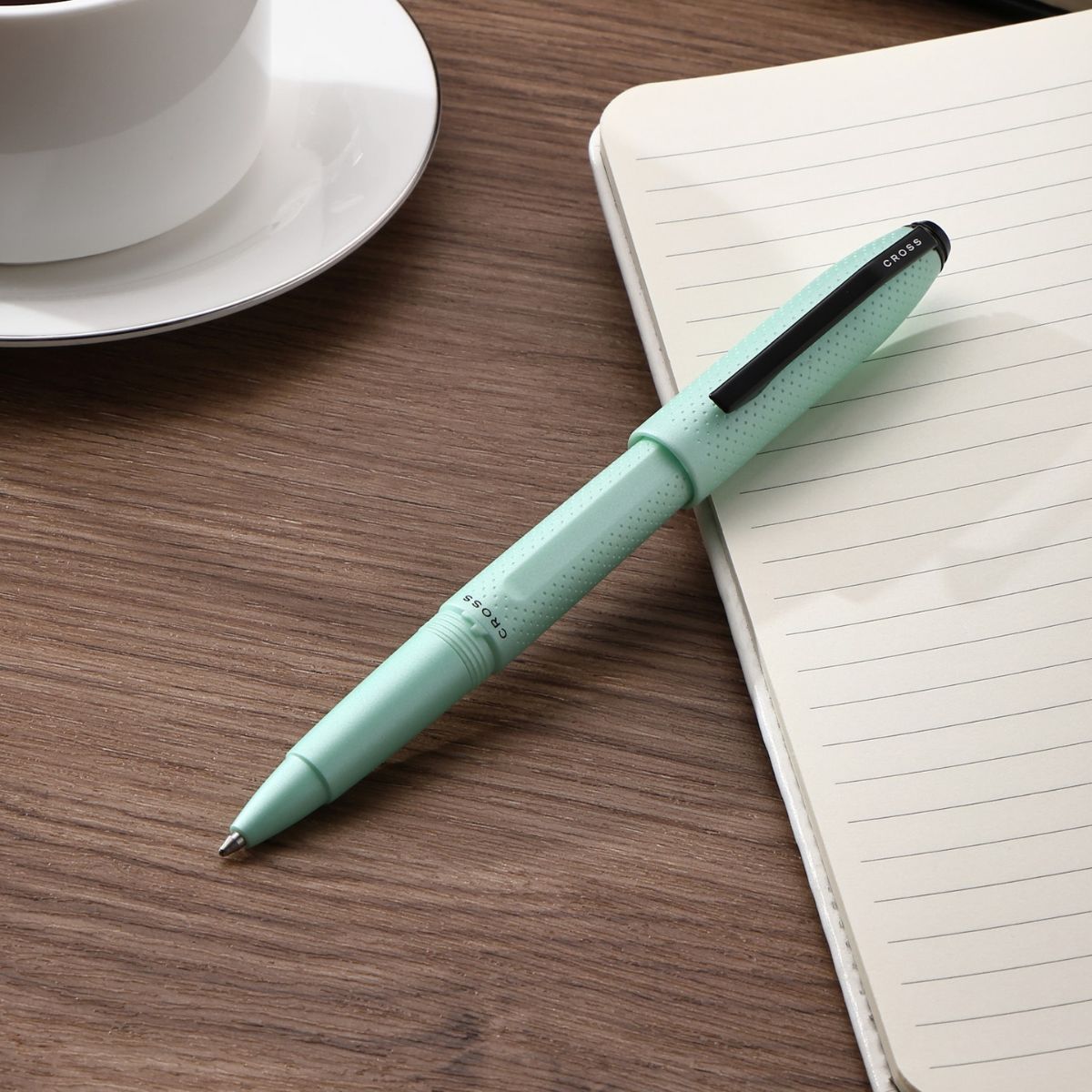 Prism Seafoam Resin with Polished Black Appointments Jumbo Ballpoint Pen