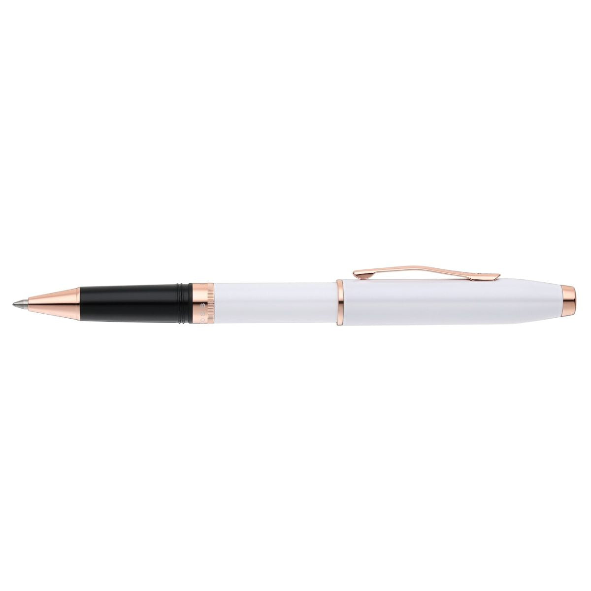Foundry Pearl White Lacquer with Rose Gold Appointments Rollerball Pen