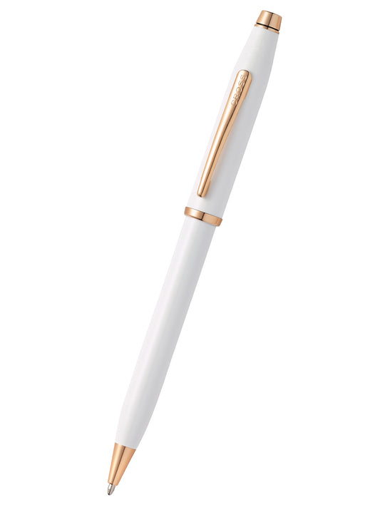 Century II Pearlescent White Lacquer Ballpoint Pen