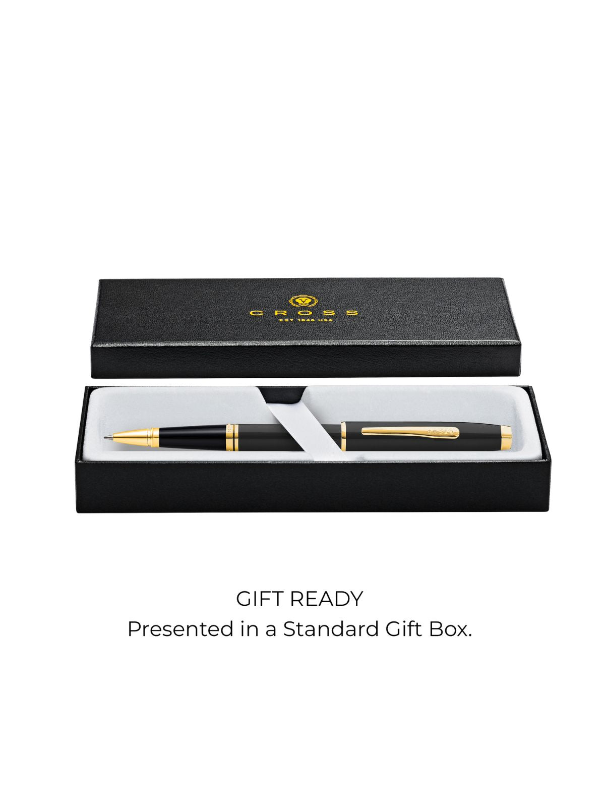 Coventry Black Lacquer with Gold Appointments Rollerball Pen