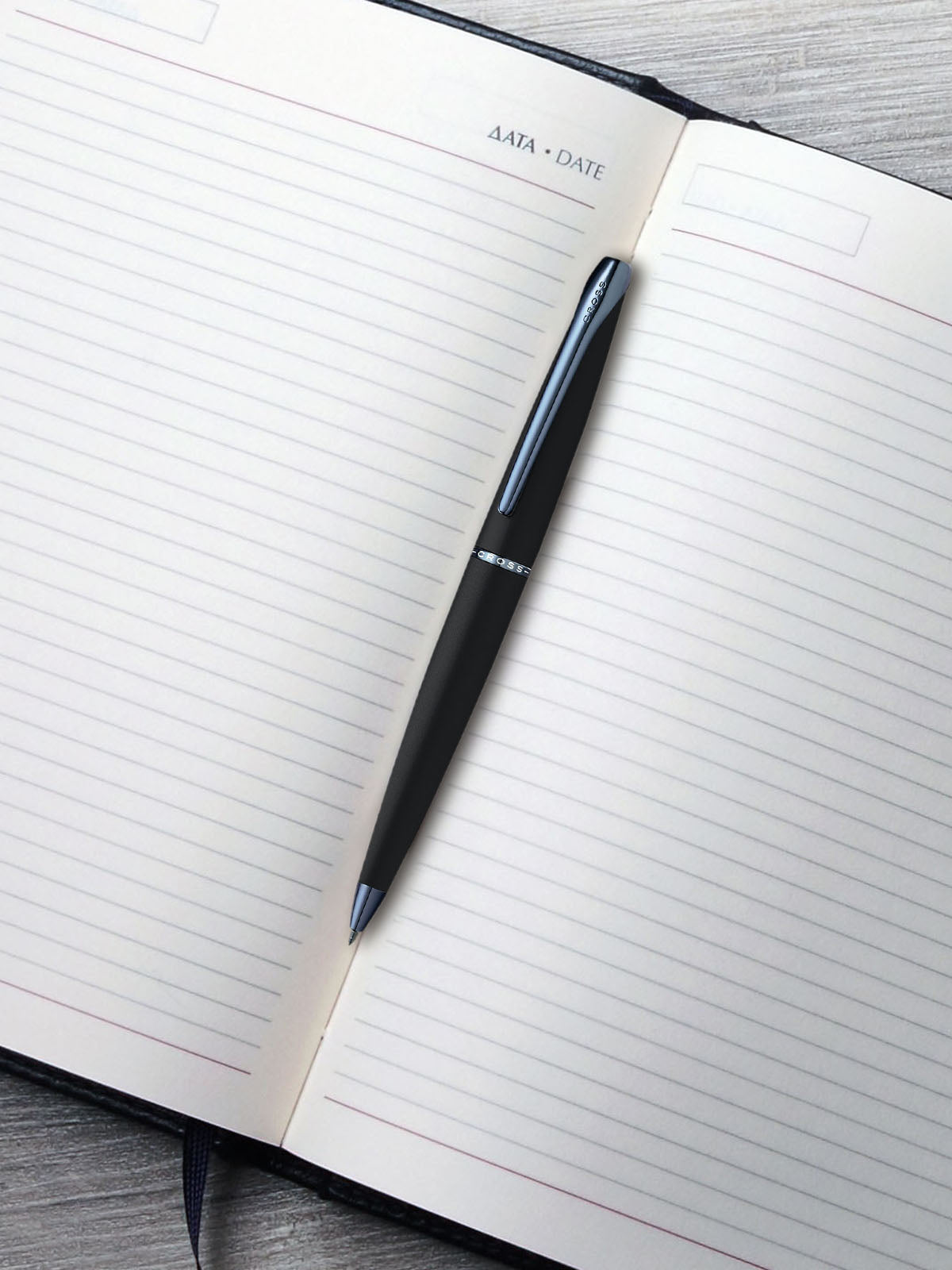 Stylo à bille bleu foncé sablé ATX