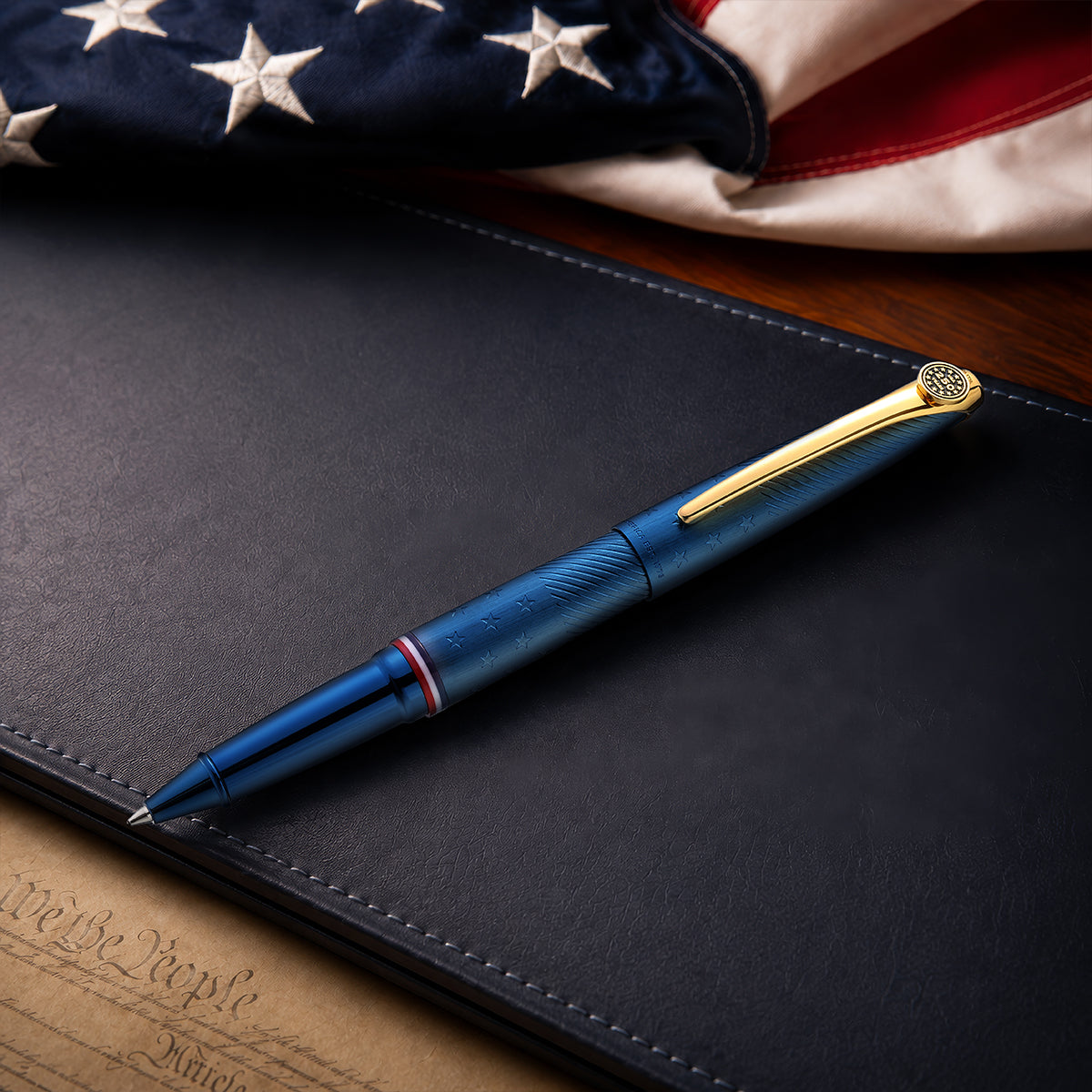 ATX® Americana Blue PVD with Gold-Tone PVD Appointments Rollerball Pen