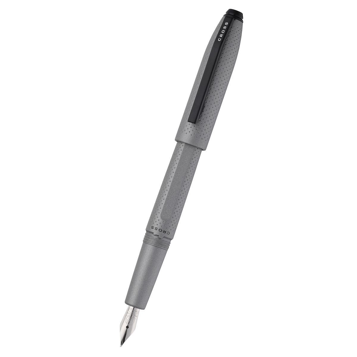 Prism Graphite Resin with Polished Chrome Stainless Steel Fine Nib Fountain Pen