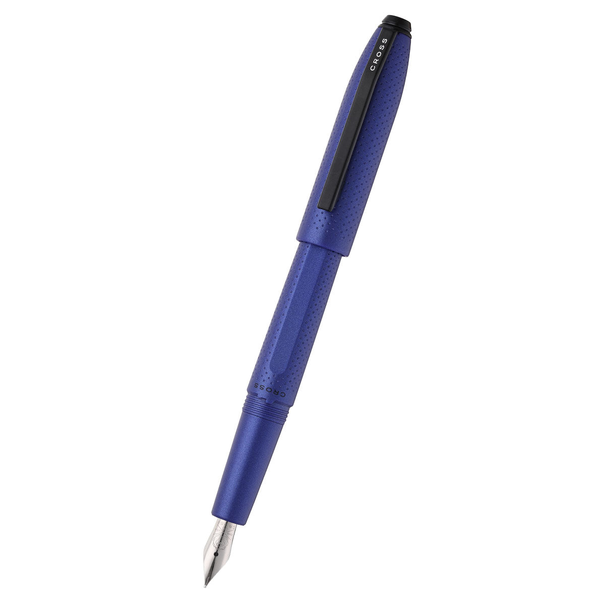 Prism Deep Sea Blue Resin with Polished Chrome Stainless Steel Fine Nib Fountain Pen