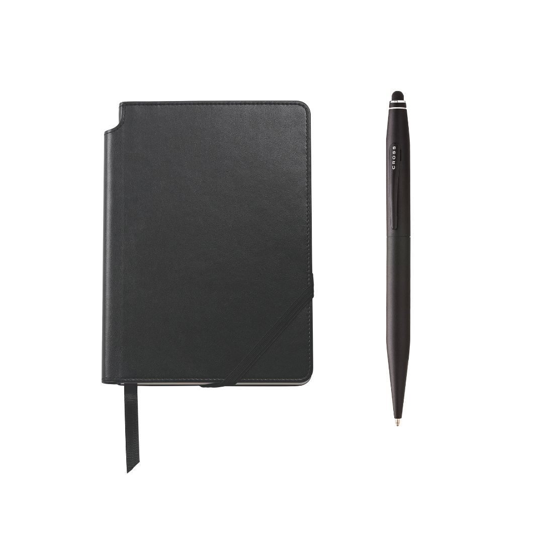 Tech2 Satin Black Ballpoint and Journal Gift Set