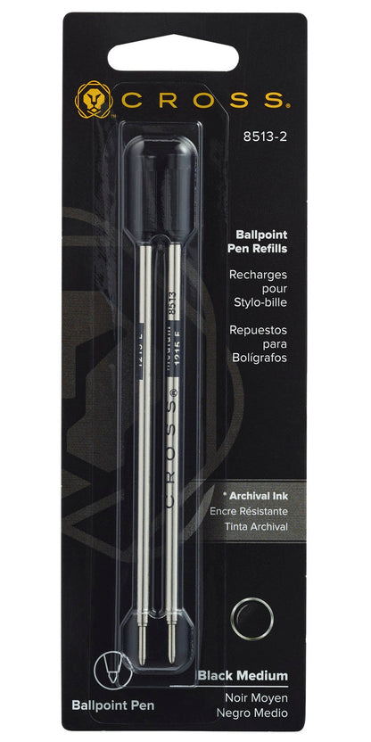 Ballpoint Pen Refill - Black - Medium - Dual Pack