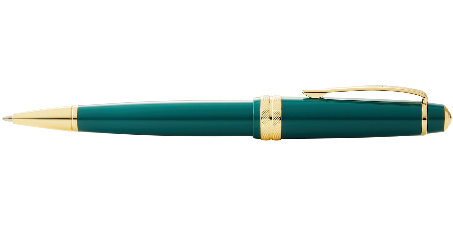Bailey Light Polished Green Resin and Gold Tone Ballpoint Pen