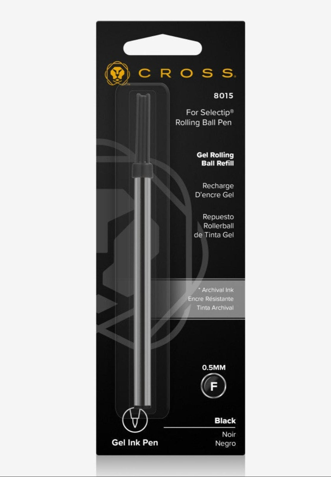 Cross Fine Black Gel Rollerball Refill (0.5MM)