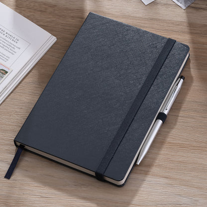 Hardcover Lined A5 Navy Blue Notebook
