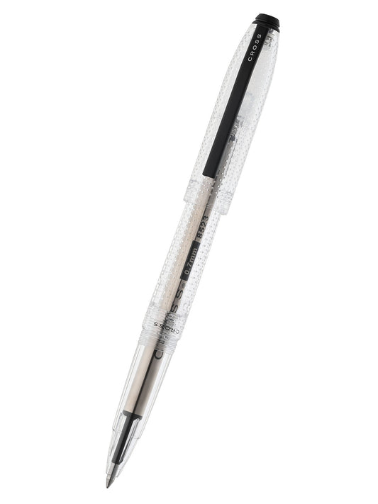 Prism Translucent Clear Resin with Black PVD Appointments Rollerball Pen