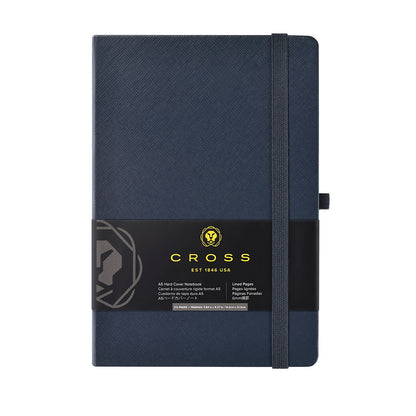 Hardcover Lined A5 Navy Blue Notebook