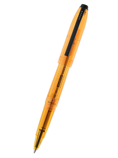 Prism Translucent Supernova Orange Resin with Polished Black Appointments Ballpoint Pen