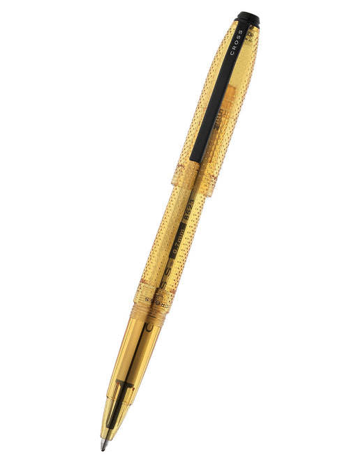 Prism Translucent Solar Yellow Resin with Polished Black Appointments Rollerball Pen