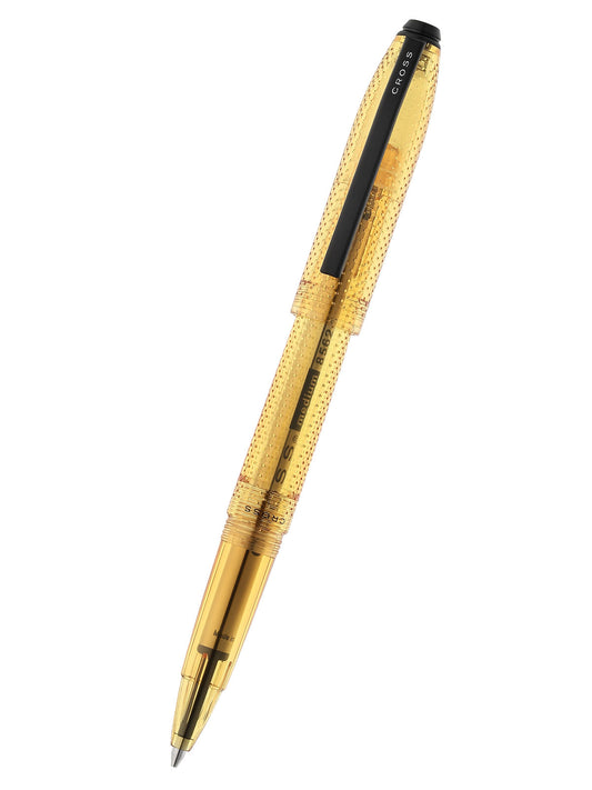 Prism Translucent Solar Yellow Resin with Polished Black Appointments Ballpoint Pen