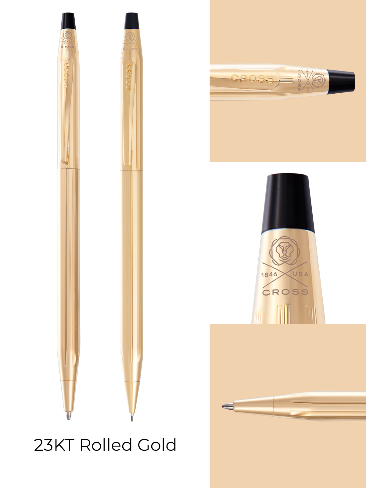 Classic Century 23KT Gold Plated Pen and Pencil Set