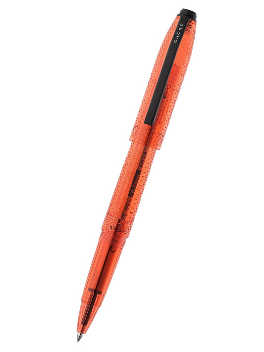 Prism Translucent Nebula Red Resin with Polished Black Appointments Rollerball Pen