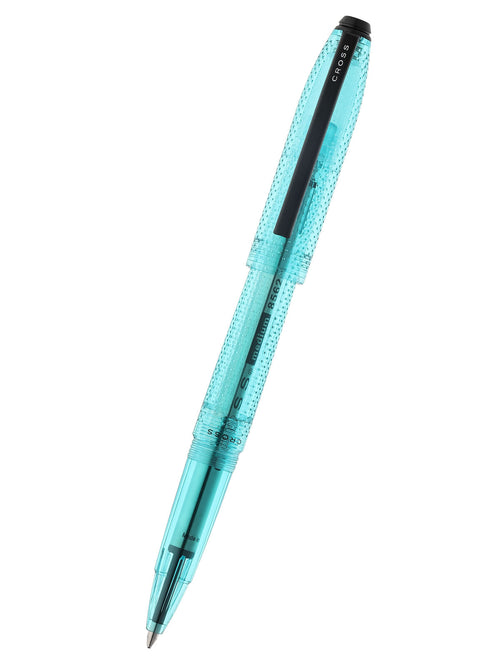 Prism Translucent Galactic Teal Resin with Polished Black Appointments Ballpoint Pen