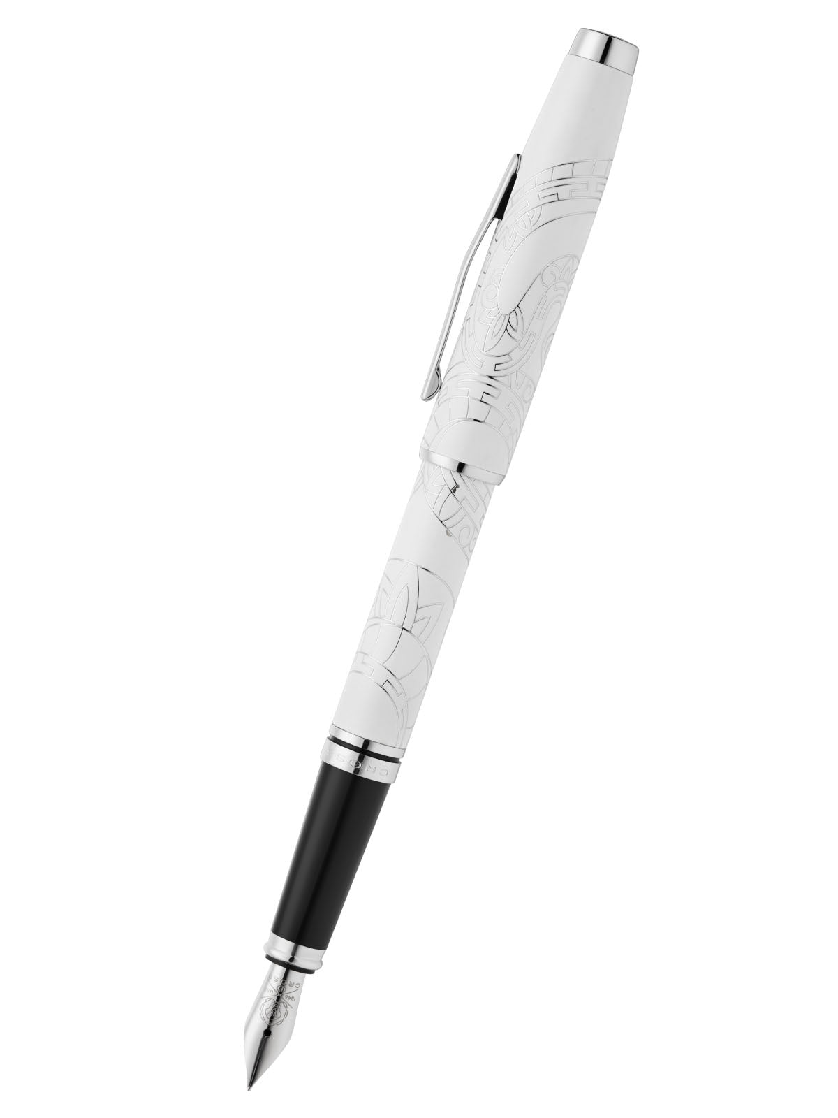 Coventry Zodiac Year of the Snake Pearl White Lacquer Fine Nib Fountain Pen