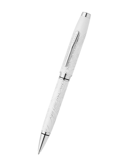 Coventry Zodiac Year of the Snake Pearl White Lacquer Ballpoint Pen