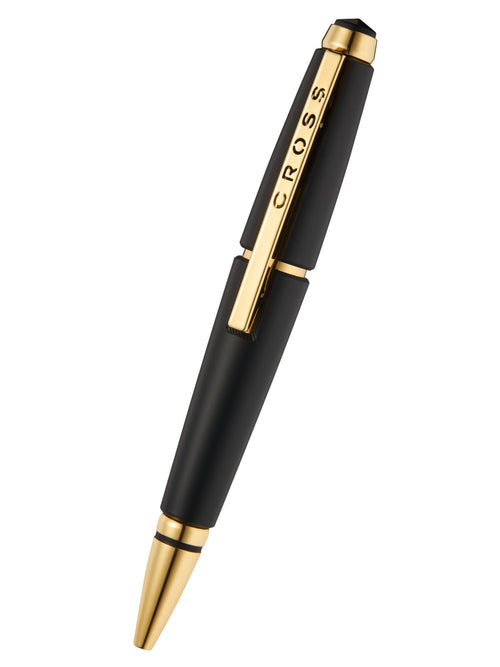 Edge™ Matte Black Lacquer with Gold PVD Appointments Selectip® Rollerball Pen