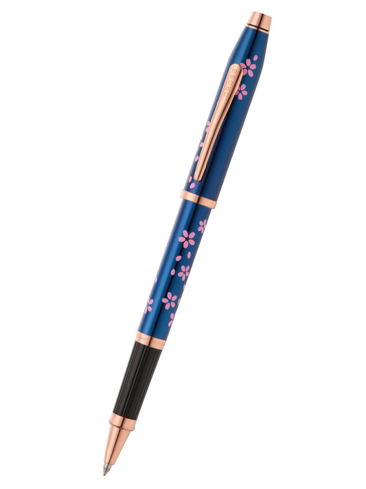 Century® II Cherry Blossom Translucent Blue Lacquer Rollerball Pen