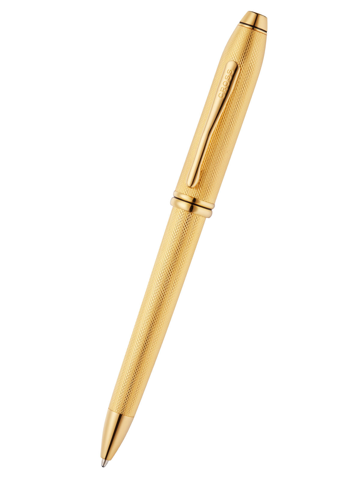 Cross Townsend® Polished 23KT Gold Plated Engraved Diamond Pattern with 23KT Gold Plated Appointments Ballpoint Pen AT0042-77 - Image 3