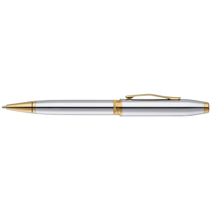 Foundry Polished Chrome with PVD Gold Appointments Ballpoint Pen