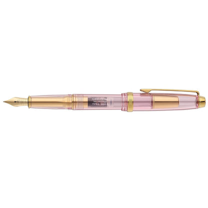 Lume Translucent Pink Sapphire Resin and Gold-Tone PVD Appointments with Polished Stainless-Steel Gold-Tone Medium Nib Fountain Pen