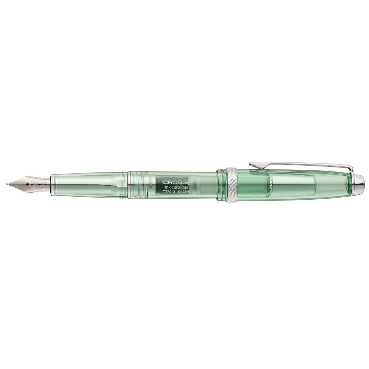 Lume Translucent Green Resin and Chrome-plated Appointments with Polished Stainless Steel Medium Nib Fountain Pen
