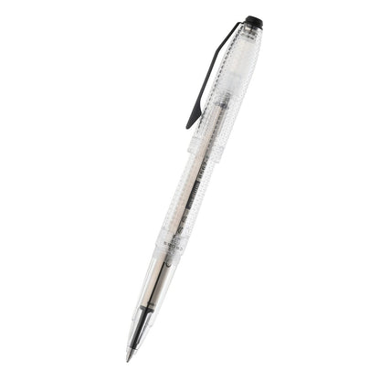 Prism Translucent Clear Resin with Black PVD Appointments Rollerball Pen