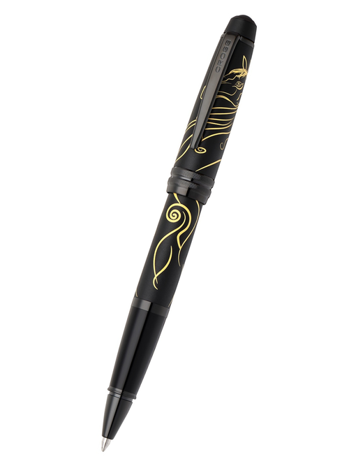 Bailey Zodiac Year of the Horse Matte Black Lacquer with Black PVD Appointments Rollerball Pen