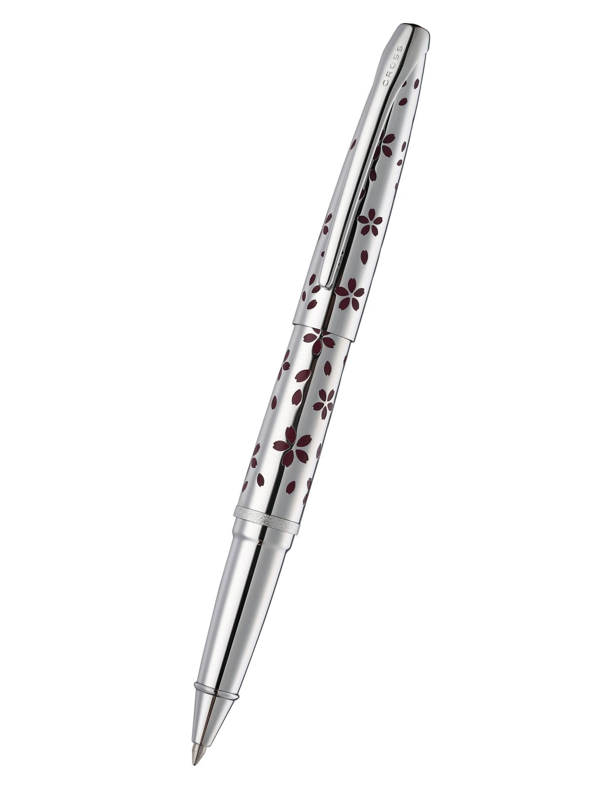 ATX® Cherry Blossom Polished Chrome with Polished Chrome Appointments Rollerball Pen