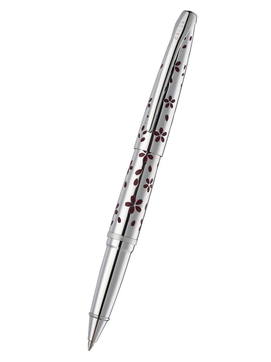 ATX® Cherry Blossom Polished Chrome with Polished Chrome Appointments Rollerball Pen