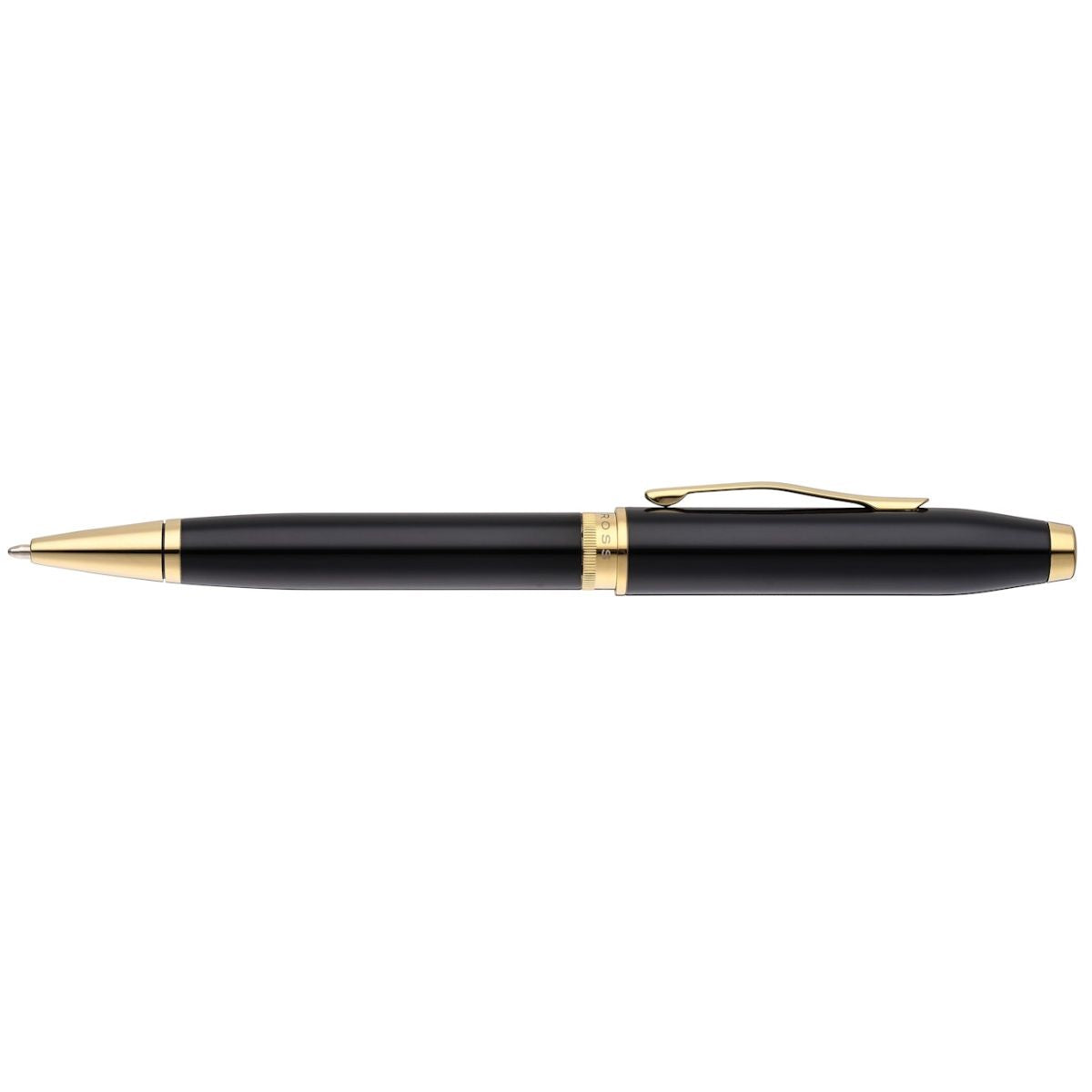 Foundry Glossy Black Lacquer with PVD Gold Appointments Ballpoint Pen
