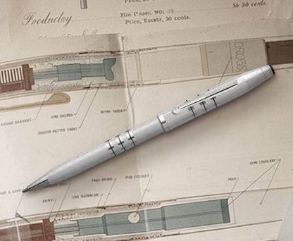 Silver pen on technical drawings