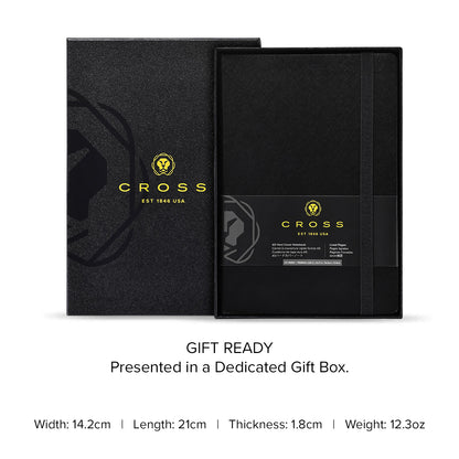 Hardcover Lined A5 Black Notebook