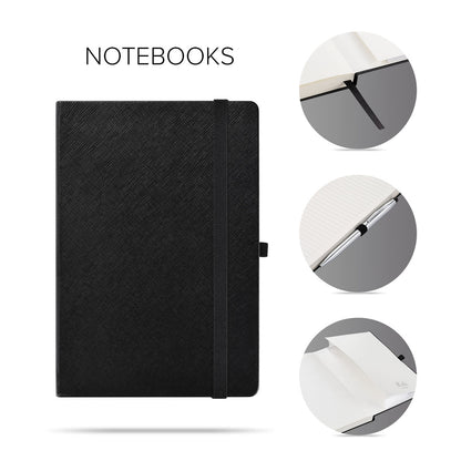 Hardcover Lined A5 Black Notebook