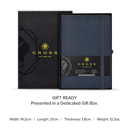 Hardcover Lined A5 Navy Blue Notebook