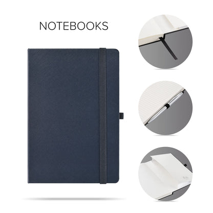 Hardcover Lined A5 Navy Blue Notebook