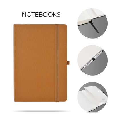 Hardcover Lined A5 Mocha Notebook