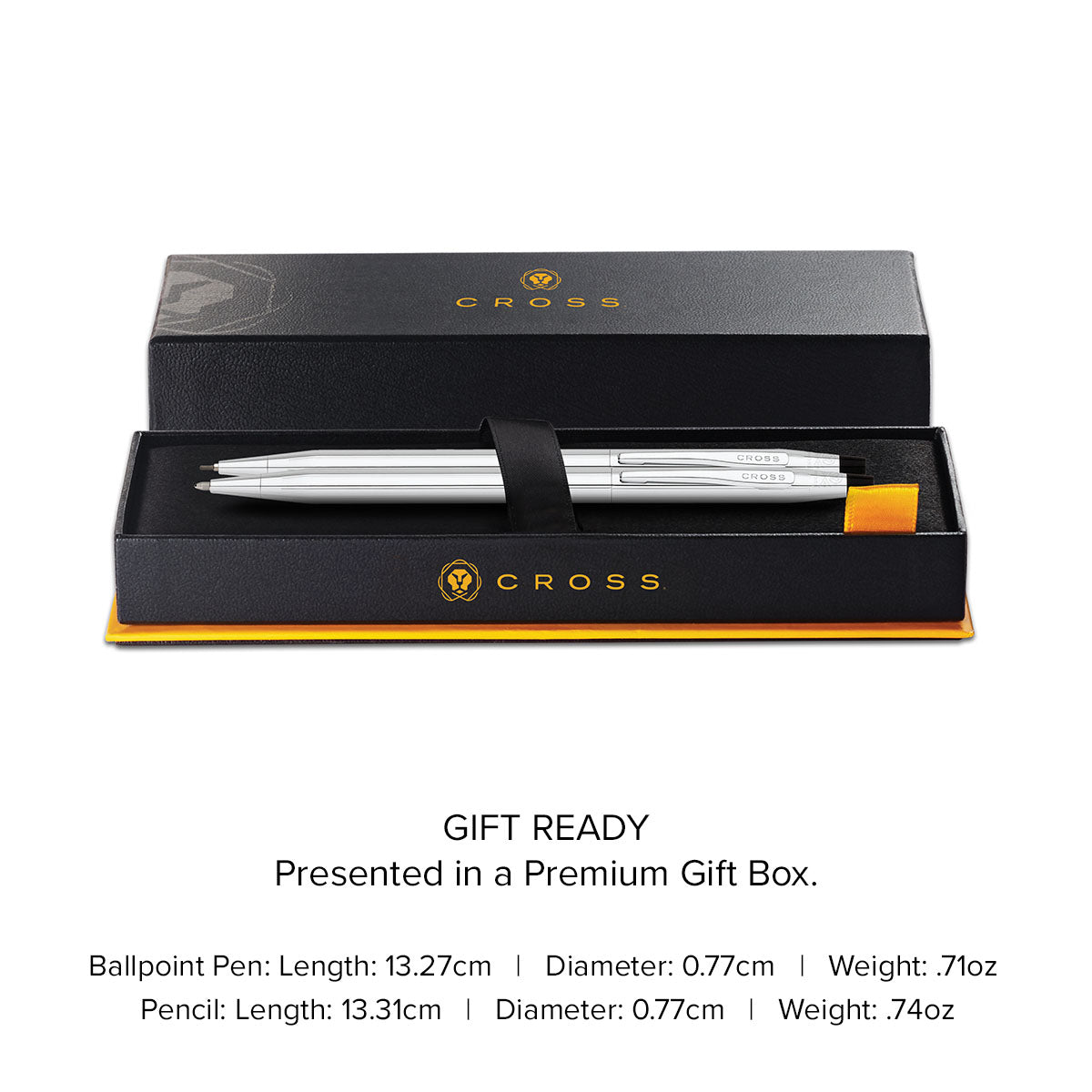 Classic Century® Lustrous Chrome Pen and Pencil Set