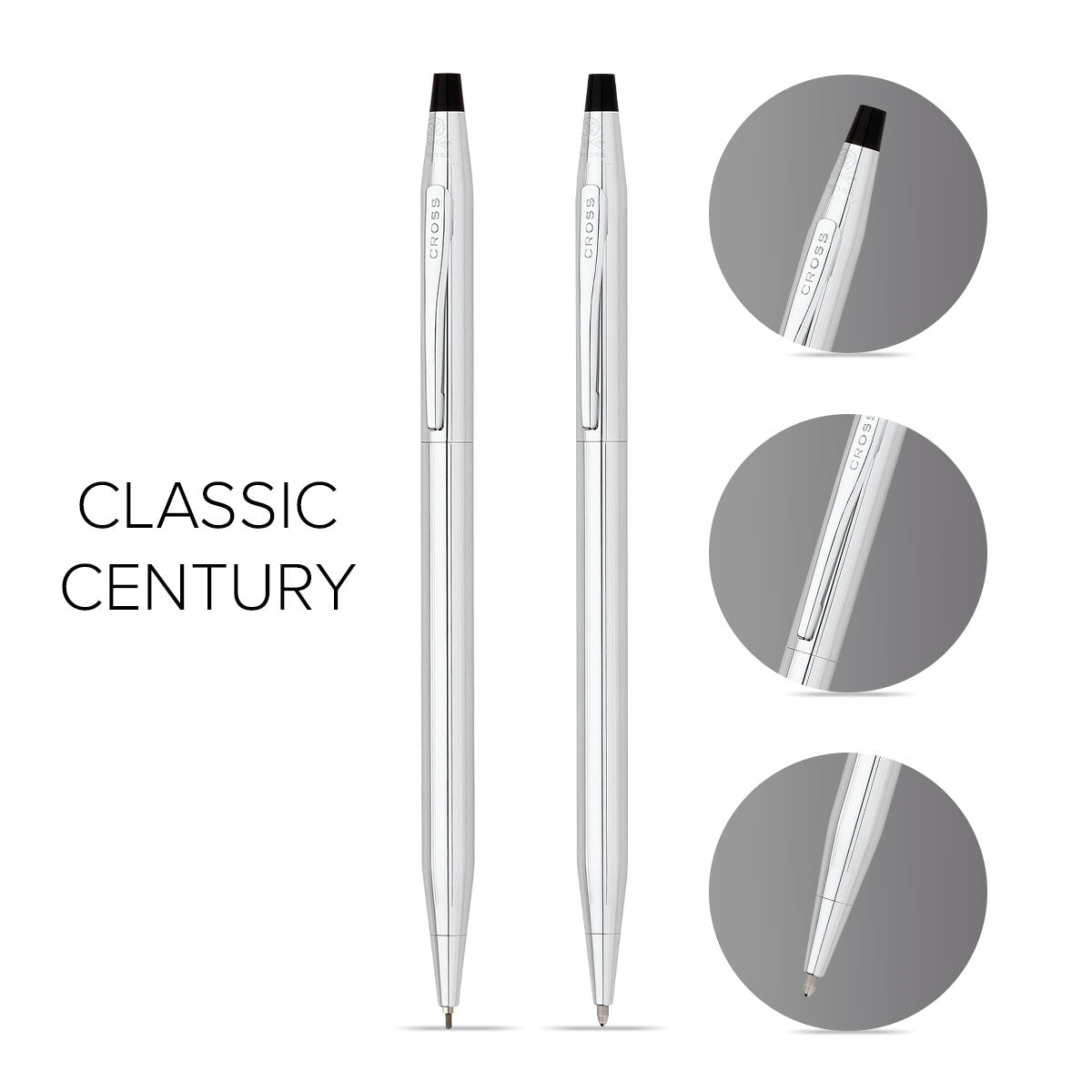 Classic Century® Lustrous Chrome Pen and Pencil Set