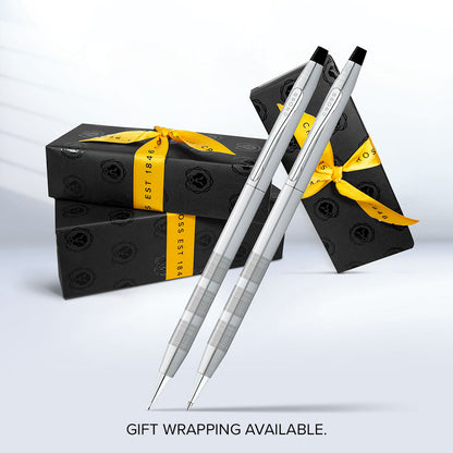 Classic Century® Satin Chrome Ballpoint Pen & 0.7MM Pencil Set