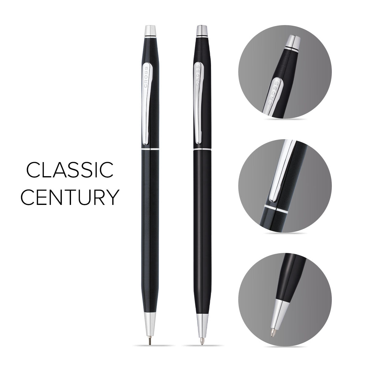Coffret stylo et crayon noir Classic Century Classic
