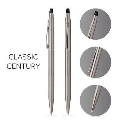 Classic Century® Titanium Gray PVD Micro-knurl Ballpoint Pen