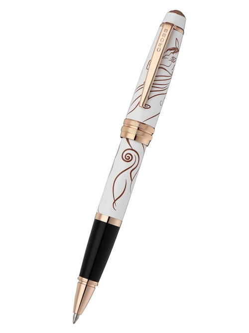 Bailey Zodiac Year of the Horse White Lacquer with Rose-Gold Plated Appointments Rollerball Pen