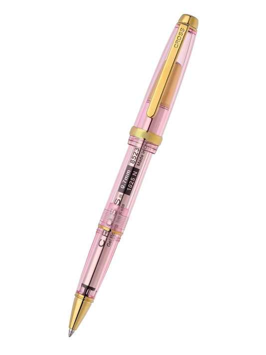 Lume Translucent Pink Sapphire Resin and Gold-Tone PVD Appointments Ballpoint Pen